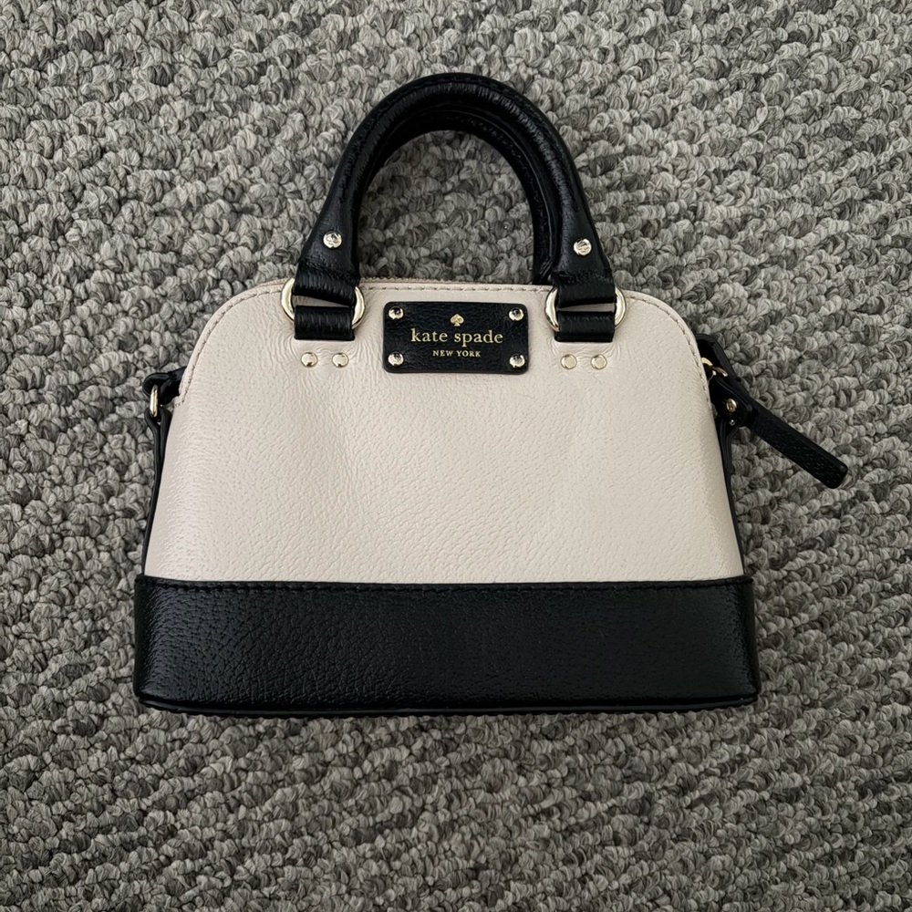 Kate Spade Black and Cream Mini Bag